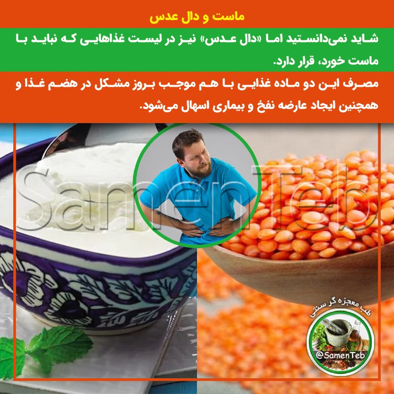 ***🚫***ماست و دال عدس