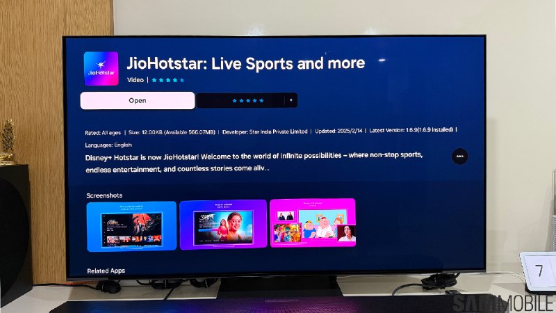 [​](https://t.me/iv?url=https://www.sammobile.com/news/jiohotstar-app-available-samsung-tvs-india/&amp;rhash=93d4dd47f83749)**JioHotstar app now available on Samsung …