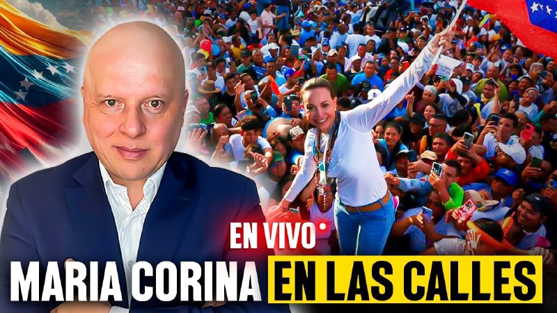 *Vamos en vivo con María Corina y todo el pueblo de Venezuela.*