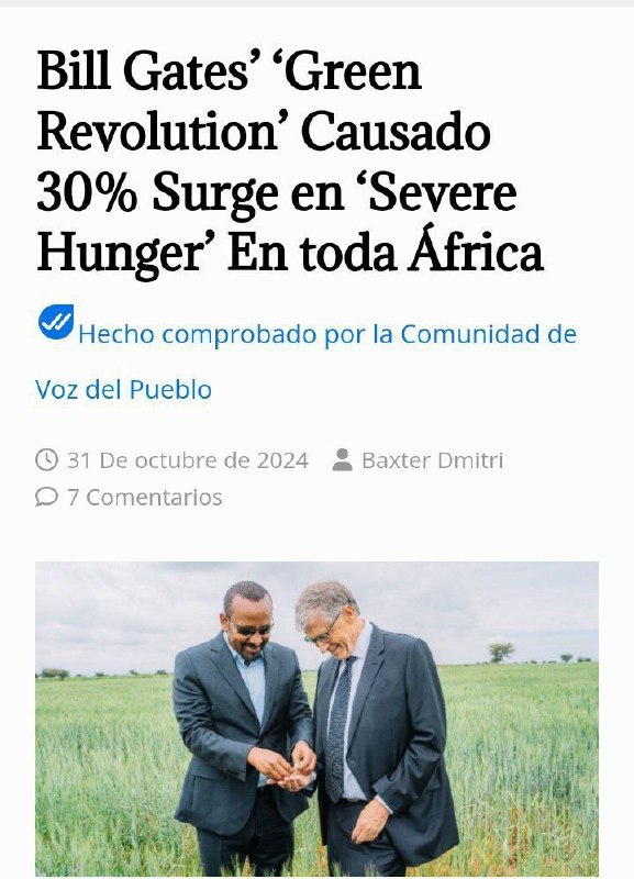 La “Revolución Verde” de Bill Gates …