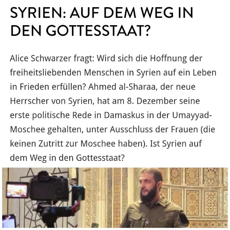 DER SOGENANNTE "REBELLENFÜHRER" IN SYRIEN IST …