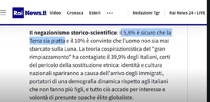 Questa statistica è del 2021 e …