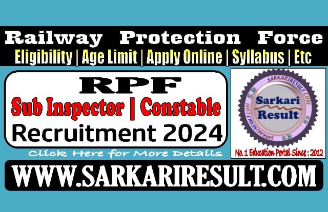 Railway RPF Sub Inspector SI Exam …