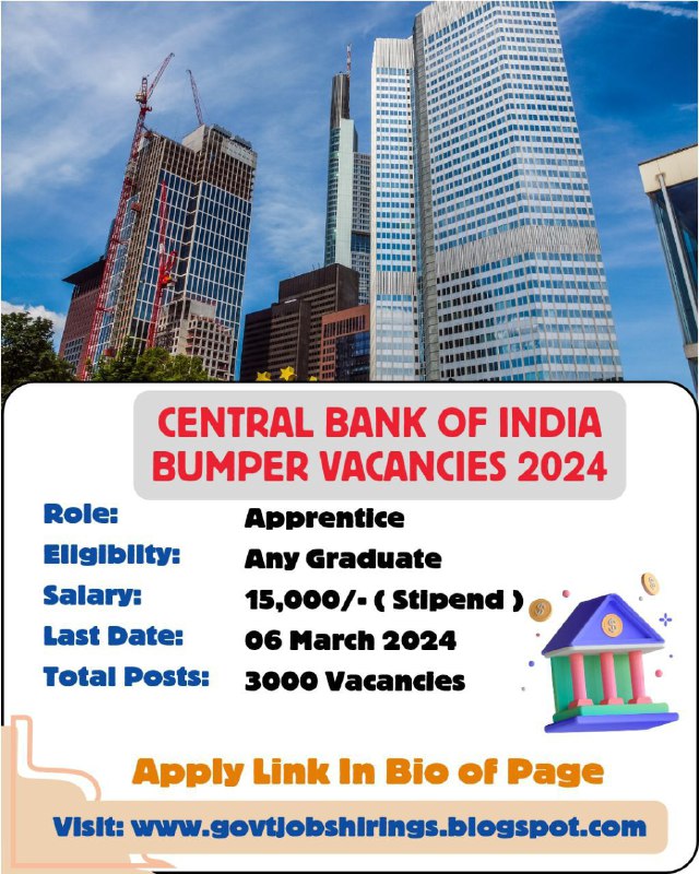 Central Bank of India Bumper Recruitment …