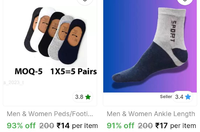 ***🔥*****Socks from ₹14**