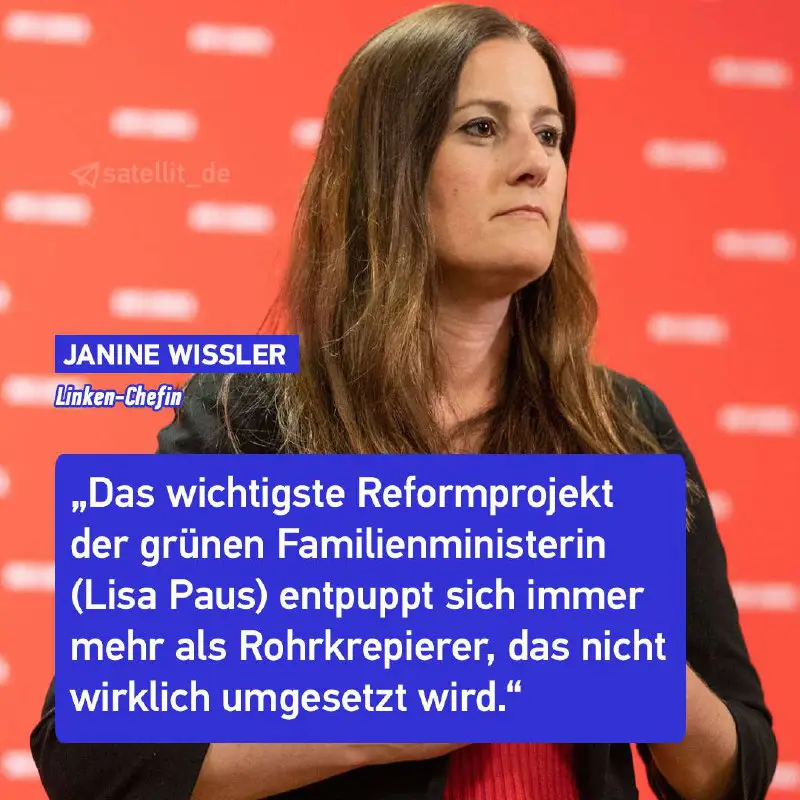 **Linken-Chefin Wissler kritisiert Paus-Pläne zur Kindergrundsicherung**