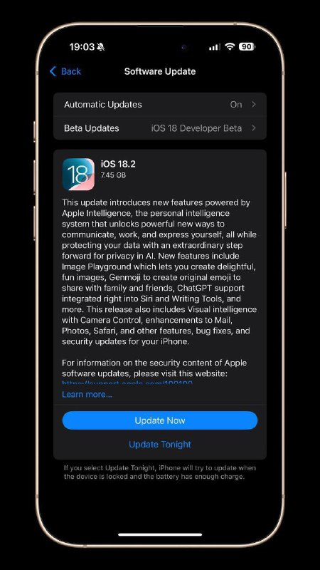 *****⚙️*******Вышла iOS 18.2 РЕЛИЗ кандидат** *****🎉*******+ …