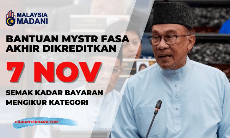 Bayaran MySTR Fasa akhir rasmi akan …