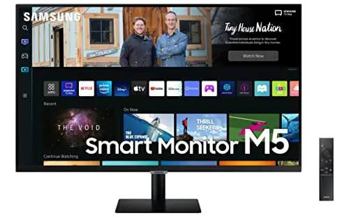 [***💥***](https://m.media-amazon.com/images/I/41Fswka-6vL._SL500_.jpg) **Samsung Smart Monitor M5, Flat 27'', 1920x1080 (Full HD), Smart TV (Amazon Video, Netflix), Airplay, Mirroring, Office 365, Wireless …