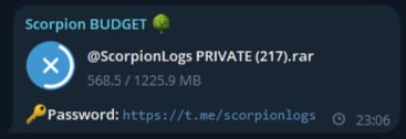 ***⬆️*****Replenishment!** `- Scorpion private`