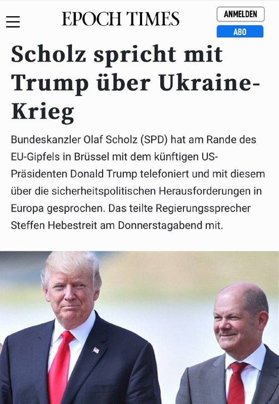 **Scholz spricht mit Trump über Ukraine-Krieg**