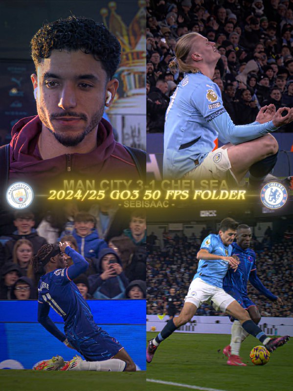 Manchester City 3-1 Chelsea 50 FPS …