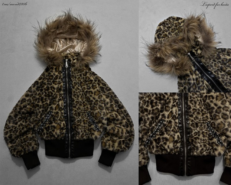 ***Leopard fur hoodie**