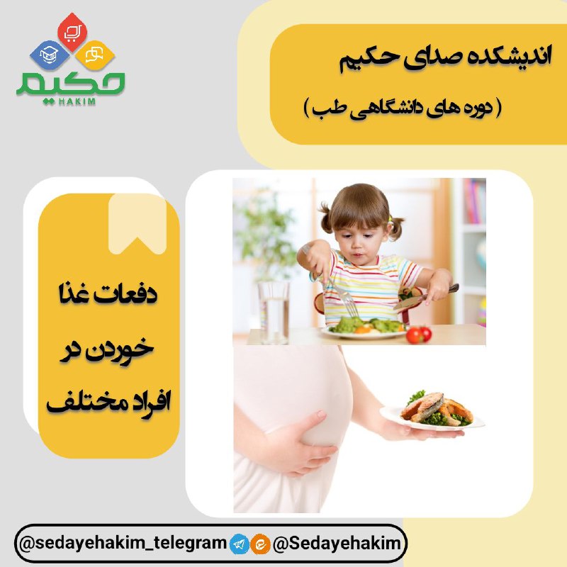 ***?*****دفعات غذا خوردن در افراد مختلف**