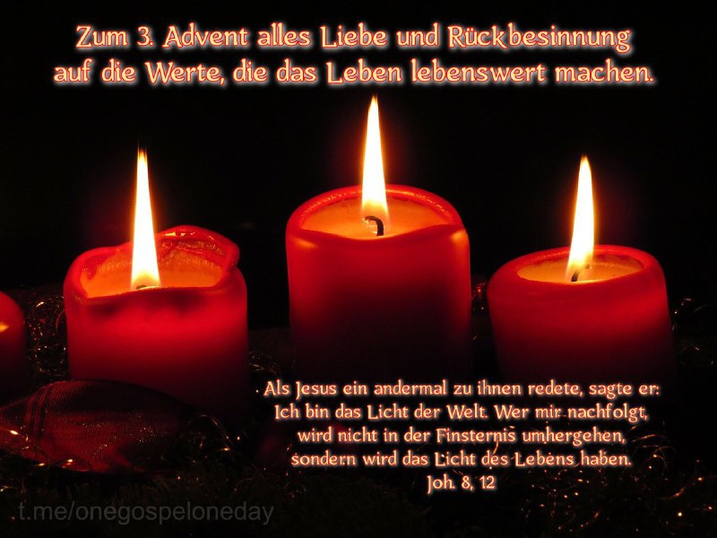 Euch allen einen friedlichen 3. Advent …