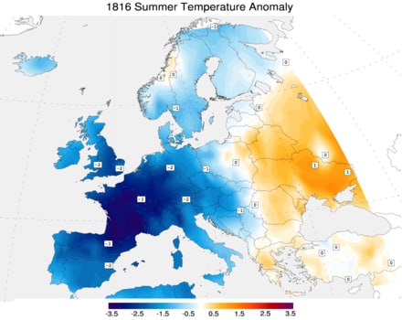 Spielt das Jahr ohne Sommer 1816 …