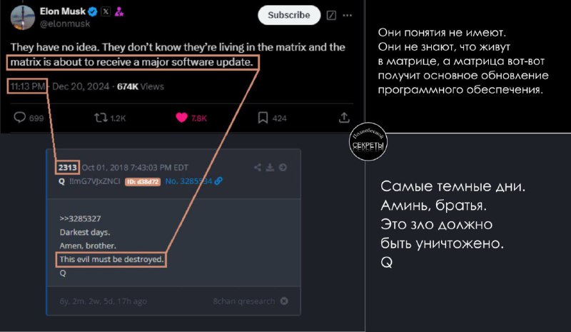 Сообщение Илона Маска [связали](https://t.me/QDisclosure17/71979) с [каплей …