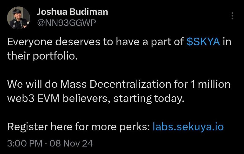 ***🐦*** SKYA Mass Decentralization begins. [#SKYAFORALL](?q=%23SKYAFORALL)