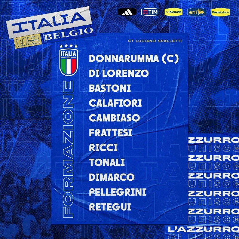 ***📊*** Стартовый состав сборной Италии на …