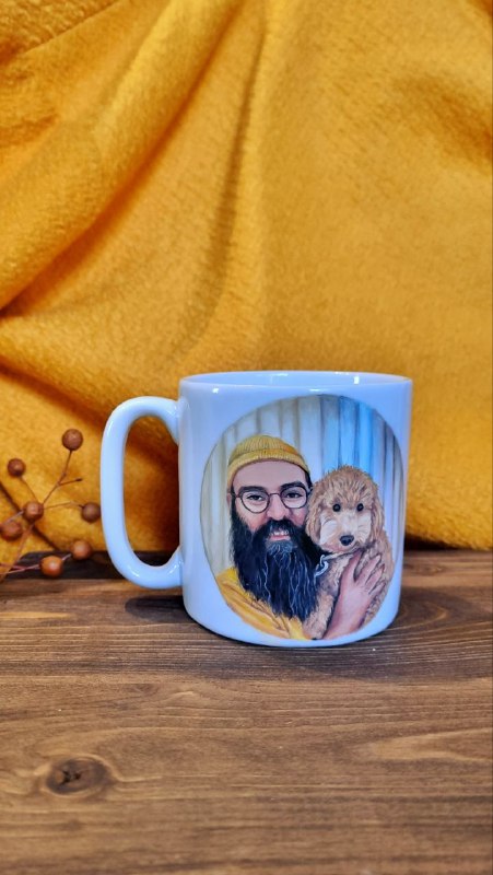 نقاشی چهره روی ماگ