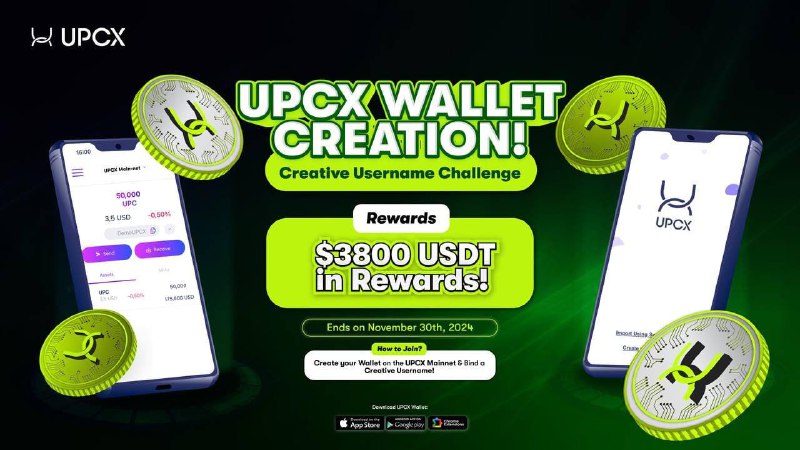 **New** Airdrops: Create UPCX Wallet