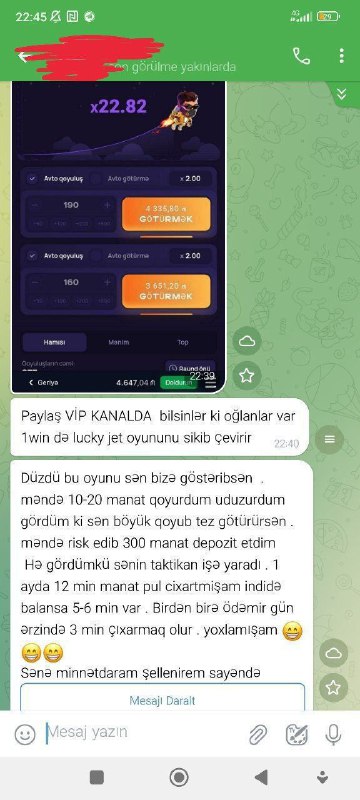 Oğlanlar var 1winde lucky jet oyununu …