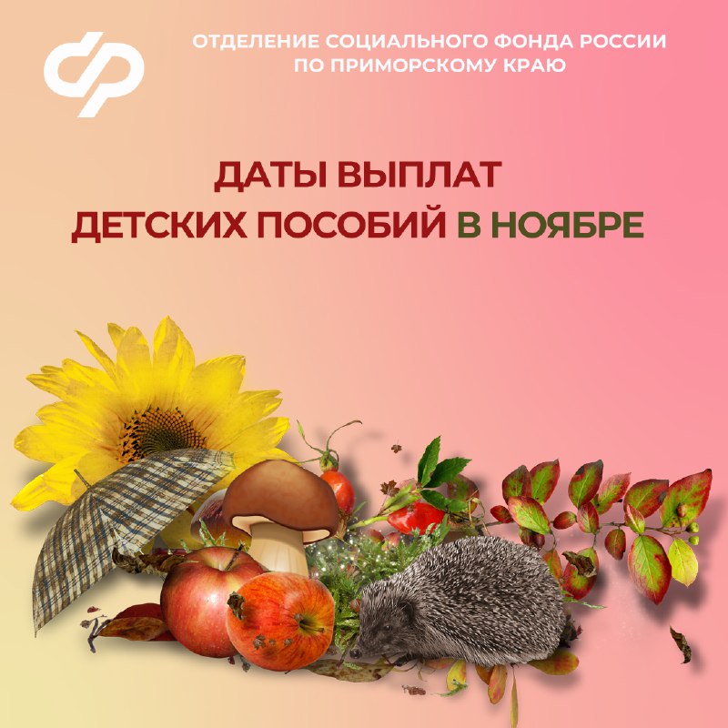 ***👨‍👩‍👧‍👦*** **В ноябре детские выплаты Отделение …