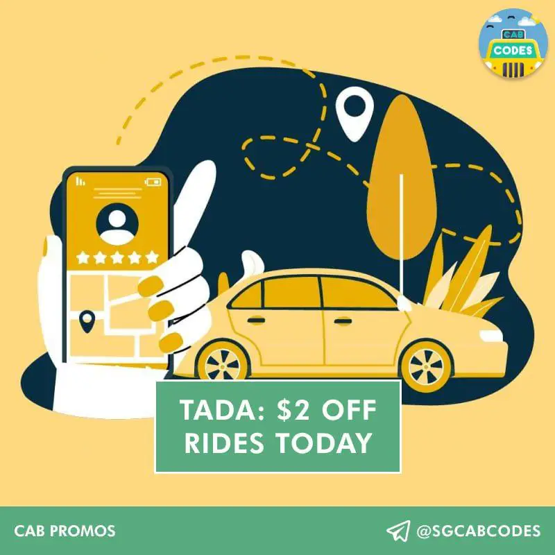 **TADA: $2 off rides today** ***🚕***
