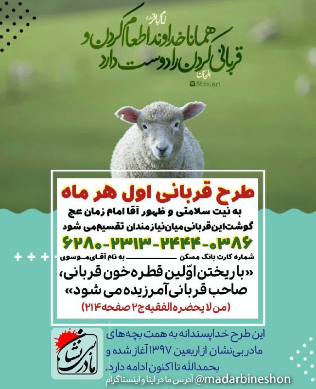 شراکت در قربانی ماهانه