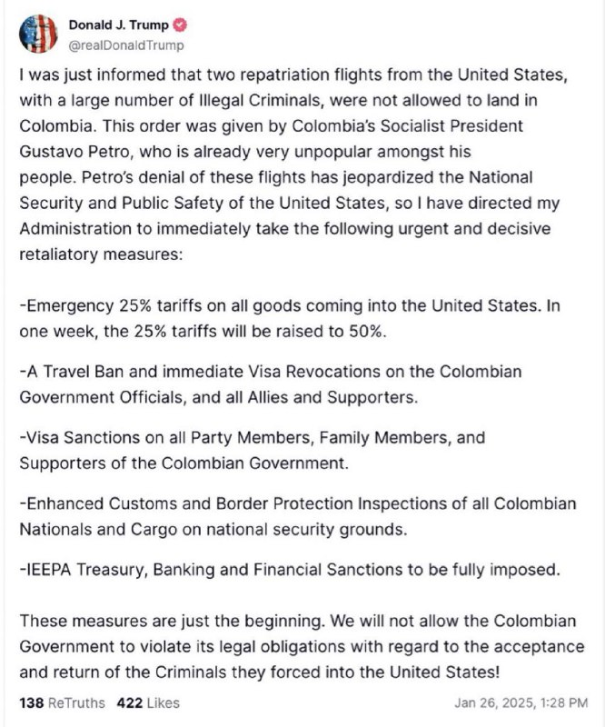 BREAKING ***🚨*** TRUMP SAYS UNITED STATES …
