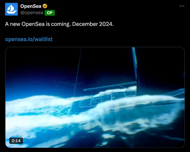 **A new OpenSea is coming. December …