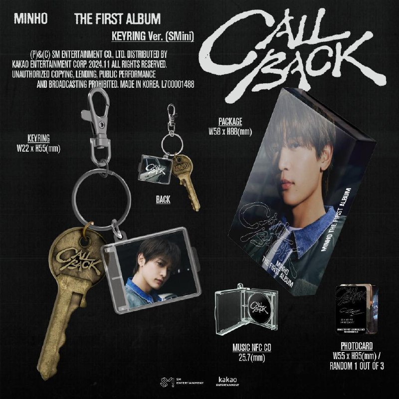 Minho Call Back Album Keyring Ver …