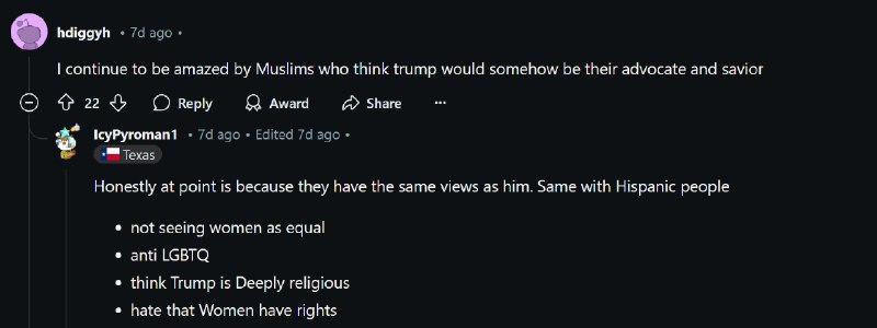 On an article about a Muslim …