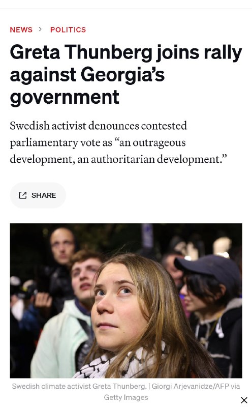 Greta Thunberg agitating for a colour-revolution …