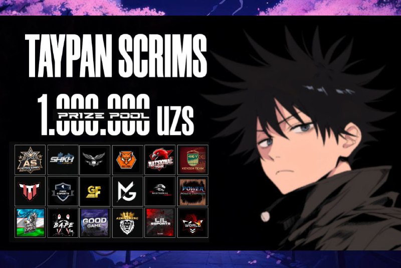 **TAYPAN SCRIMS TOURNAMENT** **1.000.000 UZS** *****??*****