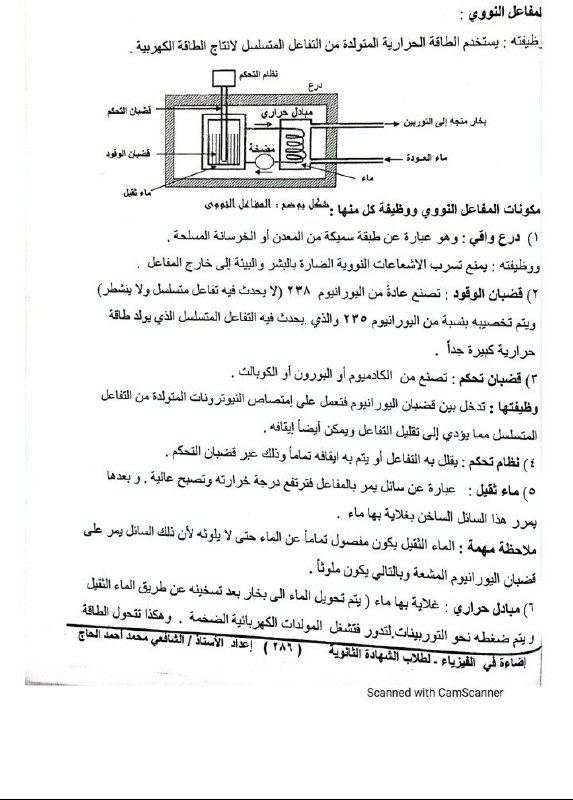 ***?***المفاعل النووي:-