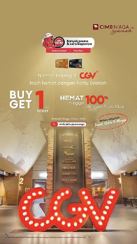 info promo nonton CGV buy 1 …