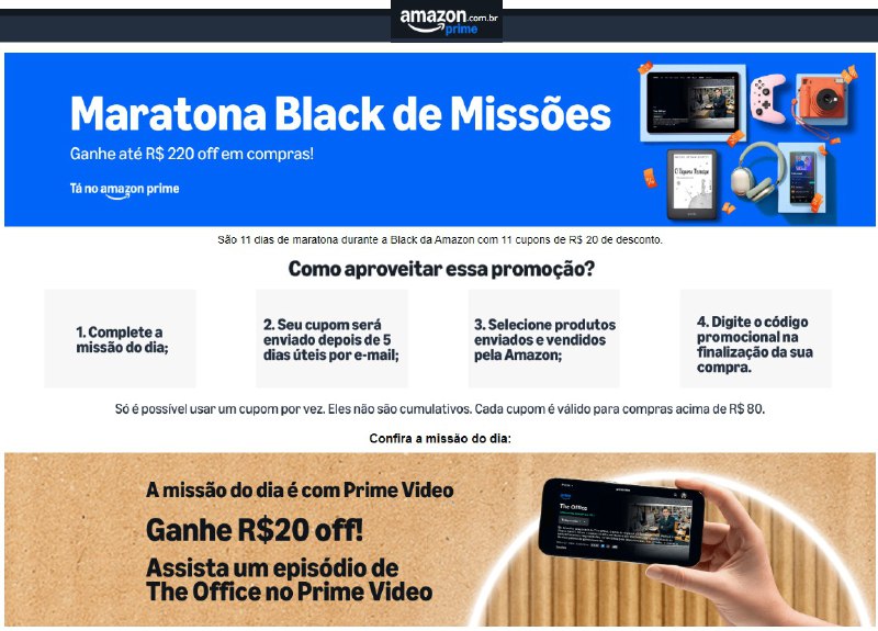 **MARATONA BLACK DE MISSÕES AMAZON