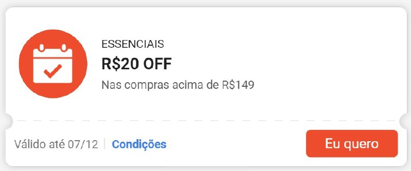 **CUPOM SHOPEE ESSENCIAIS