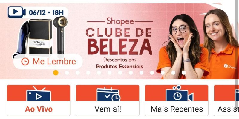 **LIVE SHOPEE CLUBE DA BELEZA