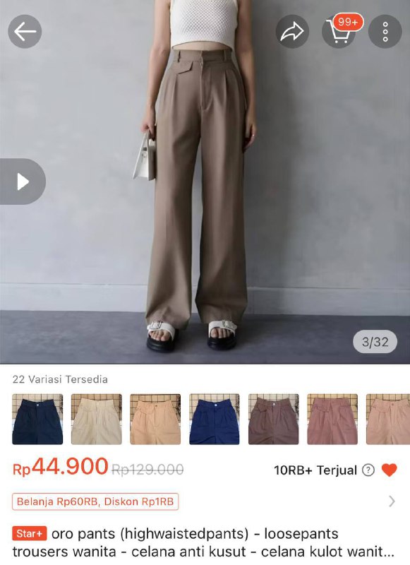 Temukan oro pants (highwaistedpants) - loosepants …