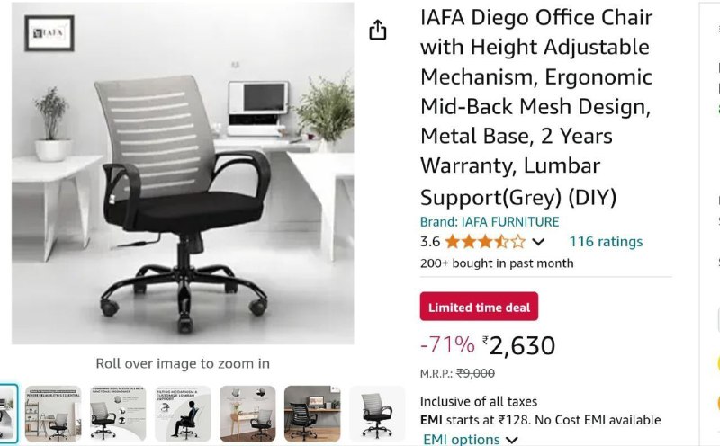 **Office Chair at ₹2630/-