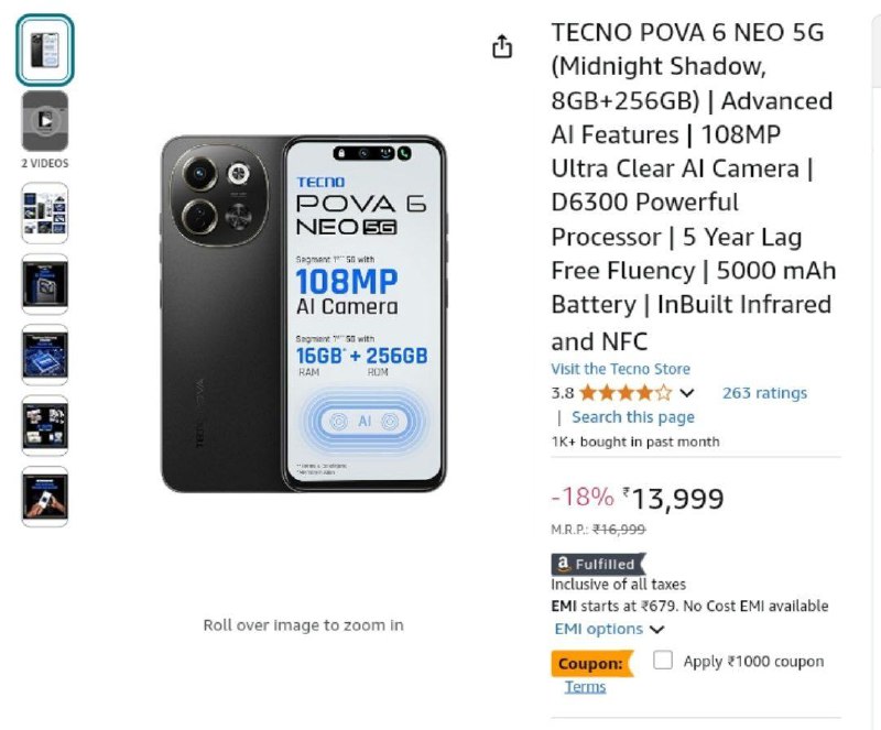 TECNO POVA 6 NEO 5G (Midnight …