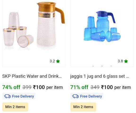 *****🔥***Jug &amp; glass set from ₹100