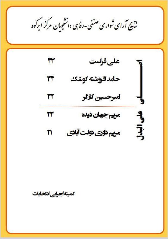 شورای صنفی رفاهی دانشجویان دانشگاه یزد