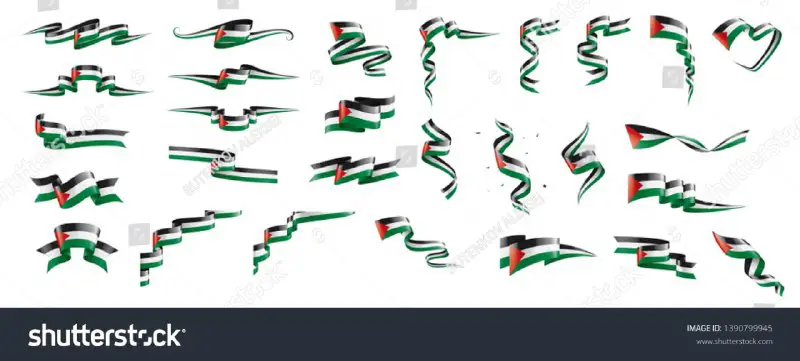 Palestine flag, vector illustration on a …