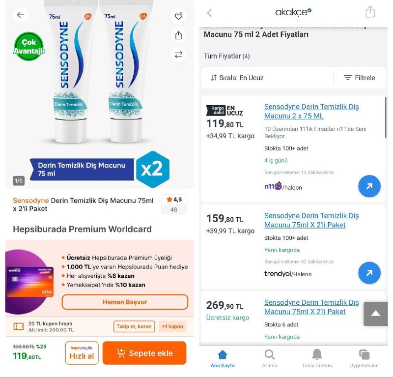 ***?*****Sensodyne Derin Temizlik Diş Macunu 75ml …