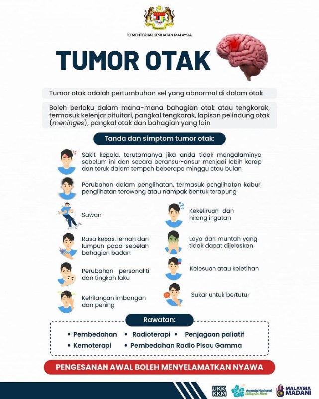 ***🧠*** Tumor otak adalah pertumbuhan sel …