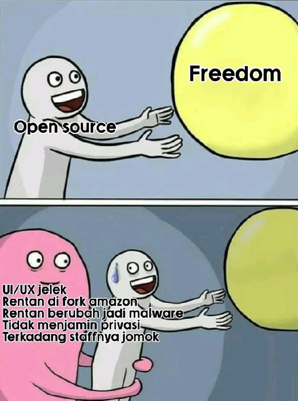 Open source = freedom adalah hal …