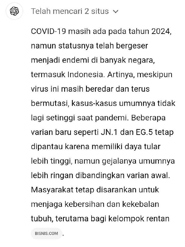 Nanti akan bermutasi varian baru seperti